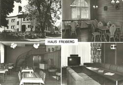 Postkarte VEB Robotron Ferienheim Haus Freiberg